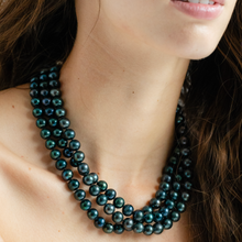 Load image into Gallery viewer, Black Freshwater Pearl Necklace